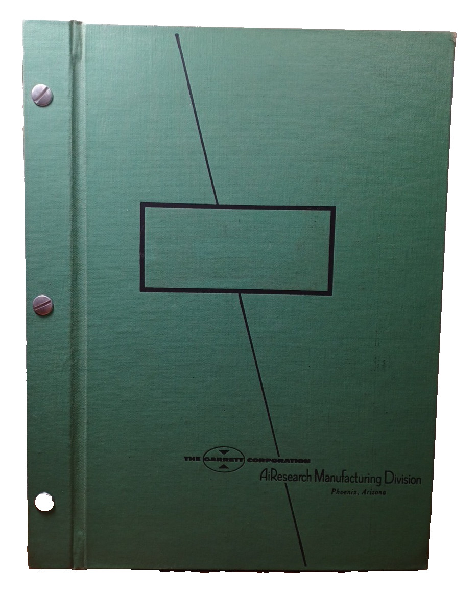 1959 Garrett Corp AiResearch Turbine/Compressor units Airborne/Ground Book JRRDS 1959 Garrett Corp AiResearch Turbine/Compressor units Airborne/Ground Book JRRDS