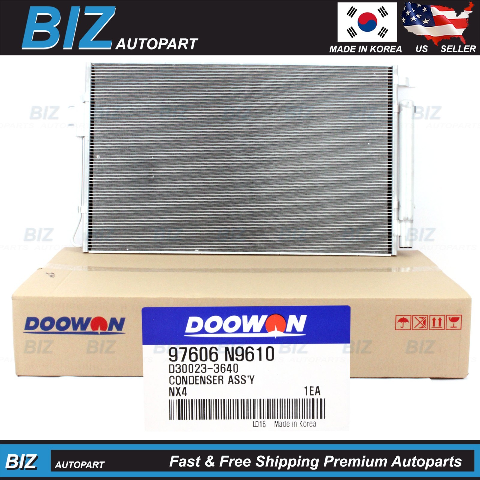 OEM DOOWON A/C Condenser 2022-2025 Tucson 2023-2026 Sportage 2.5L 97606-N9610