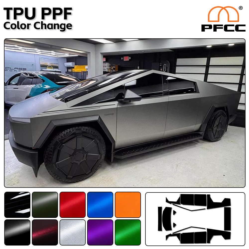 TPU Graphite Grey For Cybertruck PreCut PPF Paint Protection Wrap Color Change