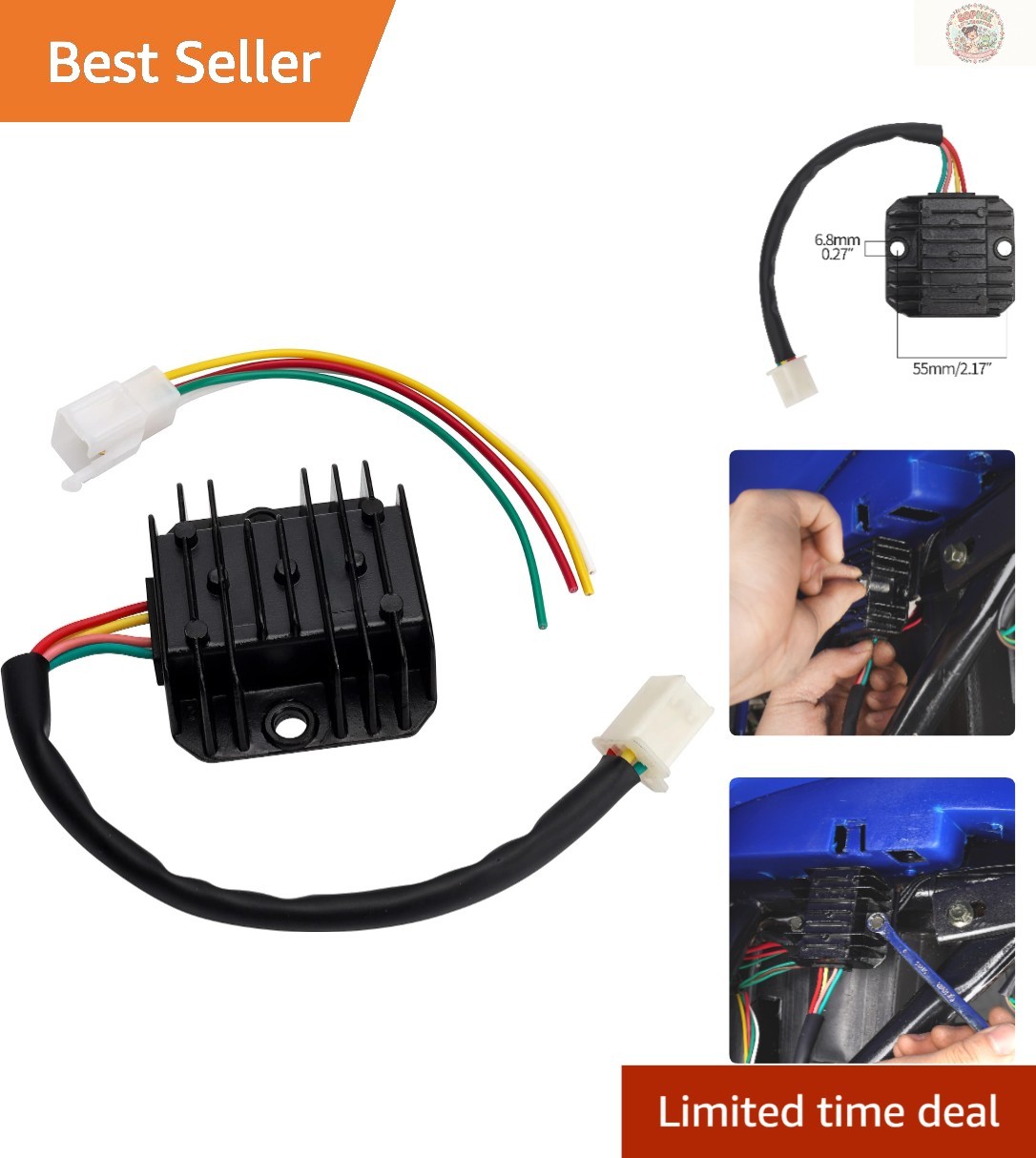 Universal 4-Wire Voltage Regulator - Craftsmanship for Motorcycles & Scooters