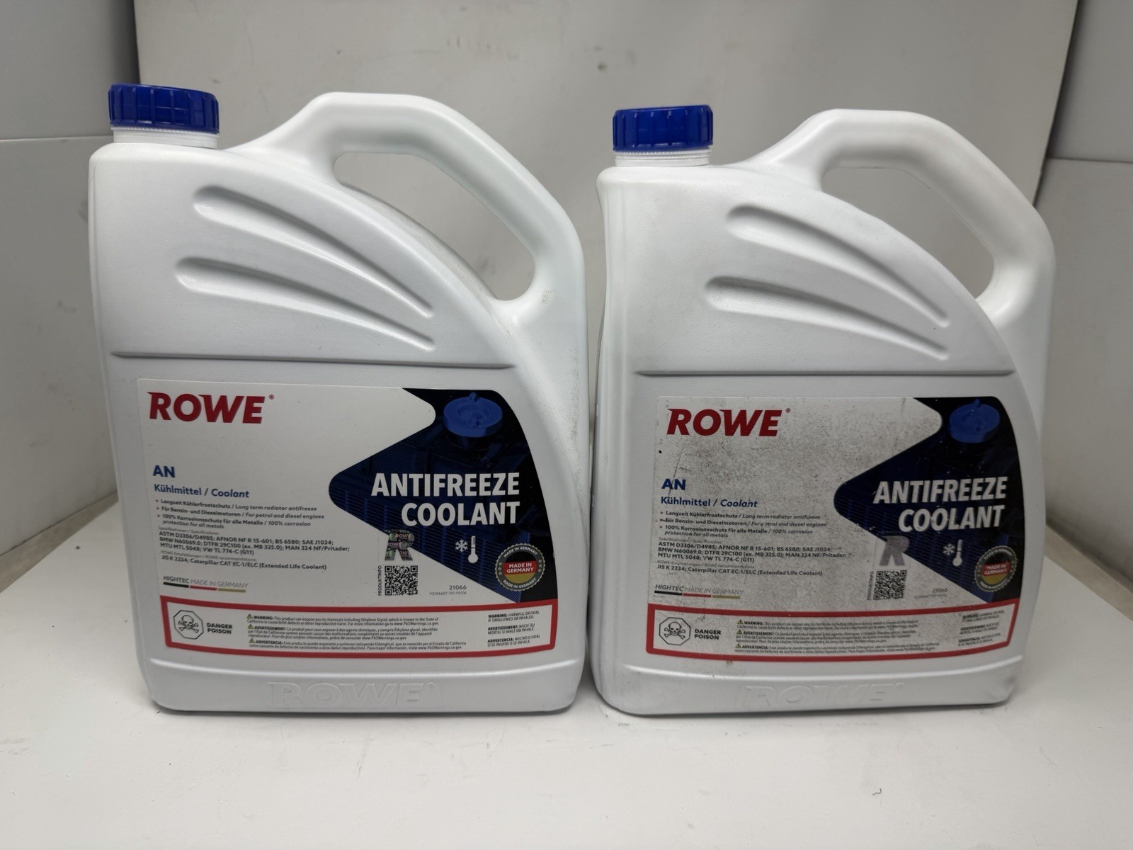 2 GALLONS ROWE GERMAN ENGINE COOLANT ANTIFREEZE 21066-0038-99 2 GALLONS ROWE GERMAN ENGINE COOLANT ANTIFREEZE 21066-0038-99