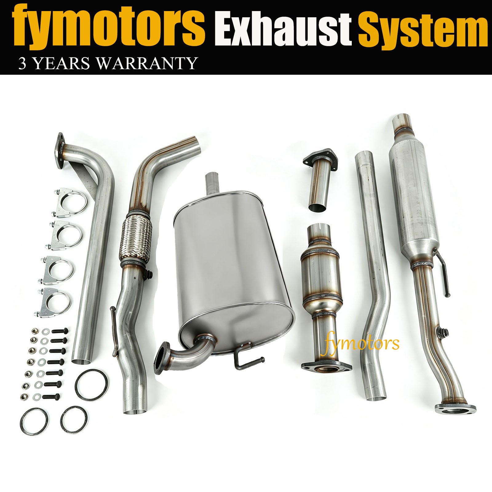 Stainless Muffler Exhaust Kit For Toyota Camry 2.2L 1997-01 Solara 2.4L 2002-03