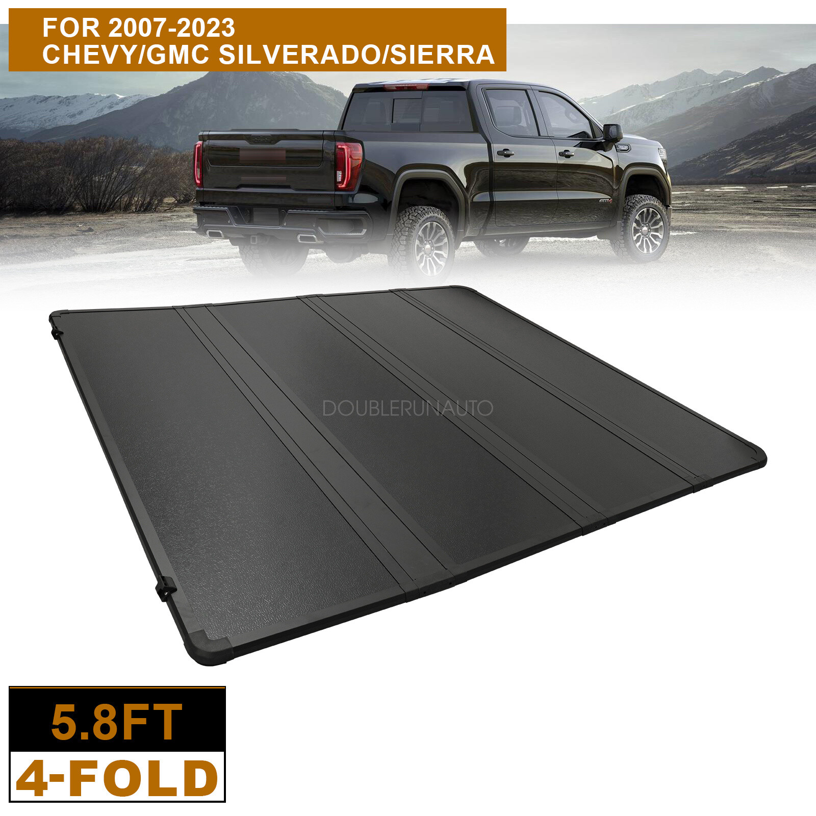 5.8FT 4-Fold Hard Truck Tonneau Cover For 2019-2024 Silverado Sierra 1500 2500HD 5.8FT 4-Fold Hard Truck Tonneau Cover For 2019-2024 Silverado Sierra 1500 2500HD