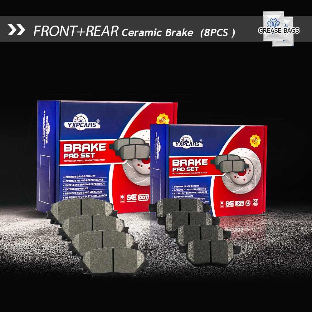 For 2010 - 2022 Toyota Prius Front & Rear Ceramic Disc Brake Pads For 2010 - 2022 Toyota Prius Front & Rear Ceramic Disc Brake Pads