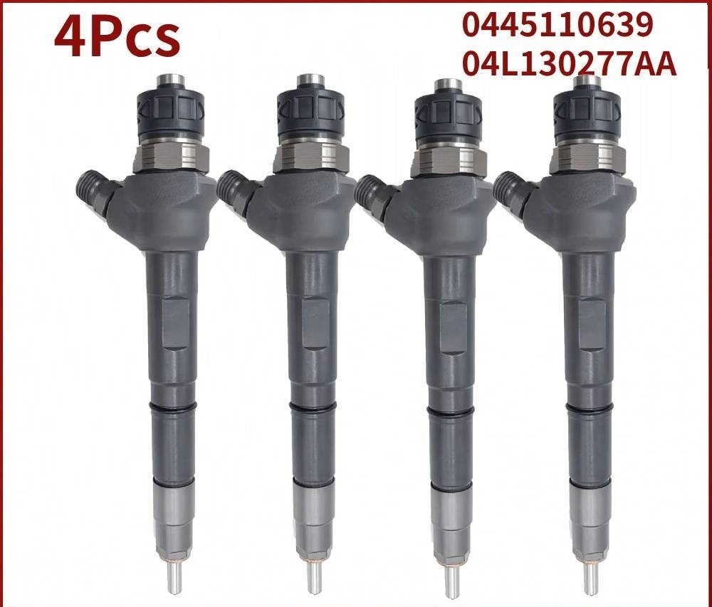 4X 0445110639 04L130277AA Fuel Injector for Golf Passat Skoda Kodr Kodiaq Audi