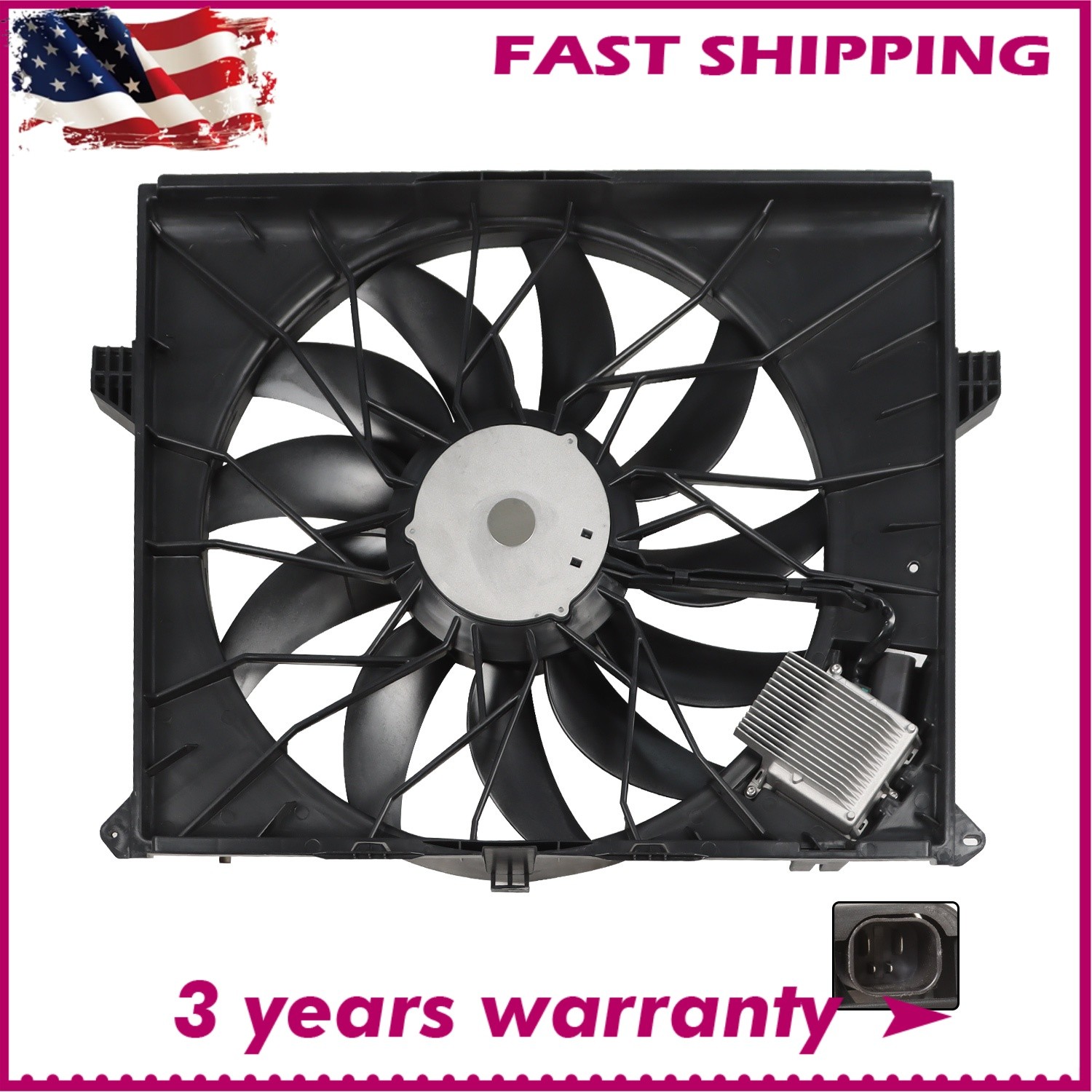 Engine Radiator Cooling Fan Assembly For 2007-2012 MERCEDES-BENZ GL ML 75924