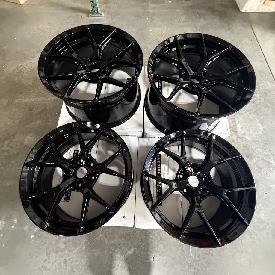 Used 19x8.5/20x11 MRR FS6 fit Corvette C8 5x120 38/48 66.9 Black No Cap Wheels s Used 19x8.5/20x11 MRR FS6 fit Corvette C8 5x120 38/48 66.9 Black No Cap Wheels s