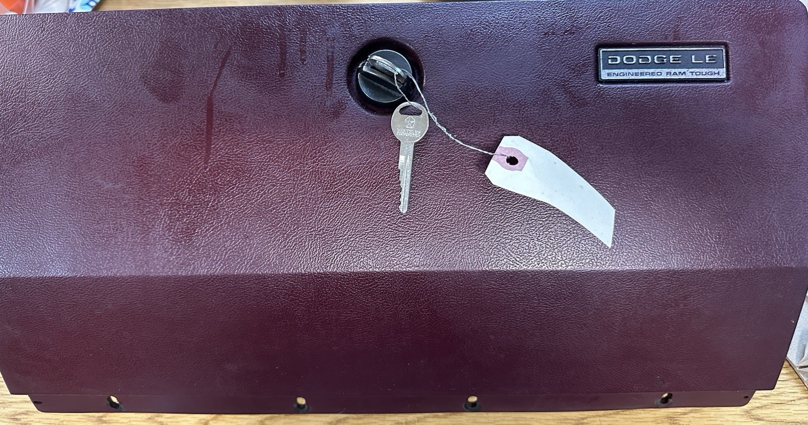 1981-1993 Dodge Truck & Ramcharger Cummins Locking Glovebox Door w Keys Oxblood