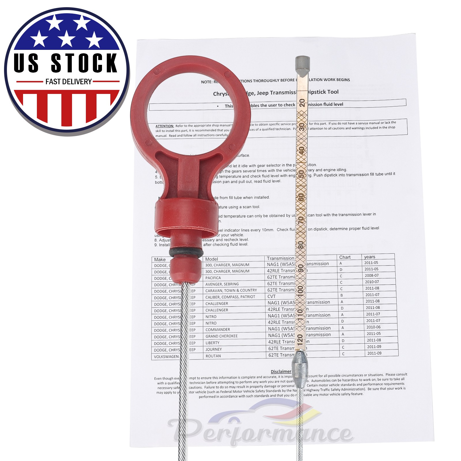 Trans Oil Level Dipstick Tool For Chrysler Jeep Dodge NAG1 42RLE 62TE 9336A 9336