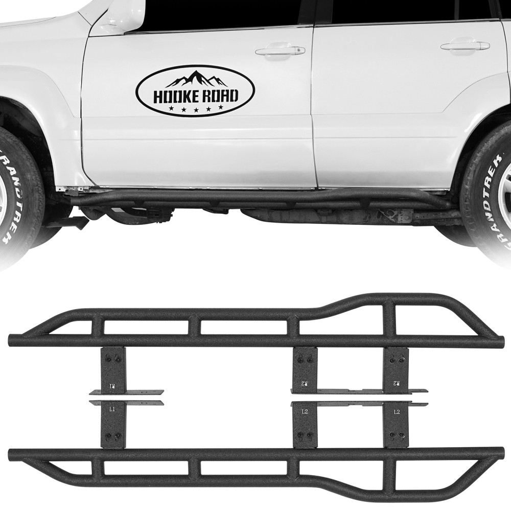 For 2003-2009 Lexus GX470 Rock Sliders Armor Guards Nerf Step Bars w/Kick-Out For 2003-2009 Lexus GX470 Rock Sliders Armor Guards Nerf Step Bars w/Kick-Out
