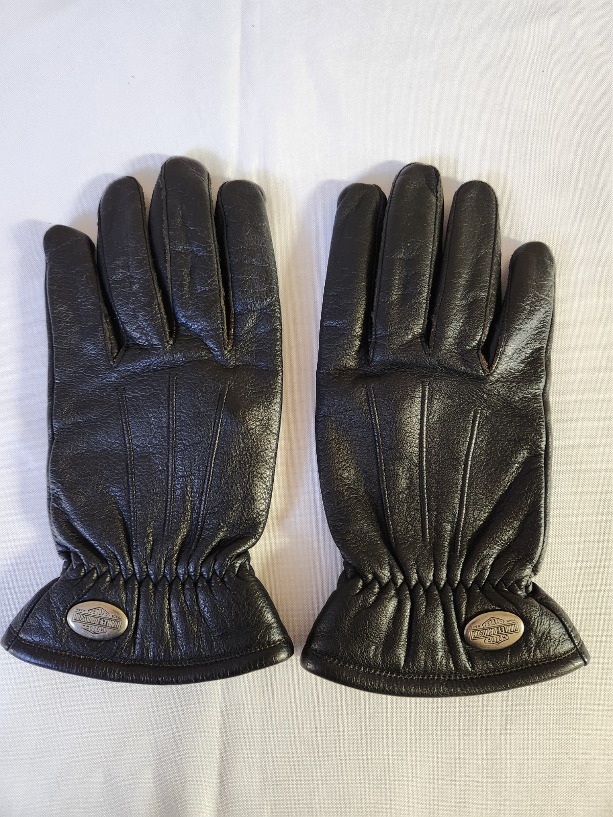 Original Harley-Davidson Black Leather Padded Riding Gloves Men Size Small -115 