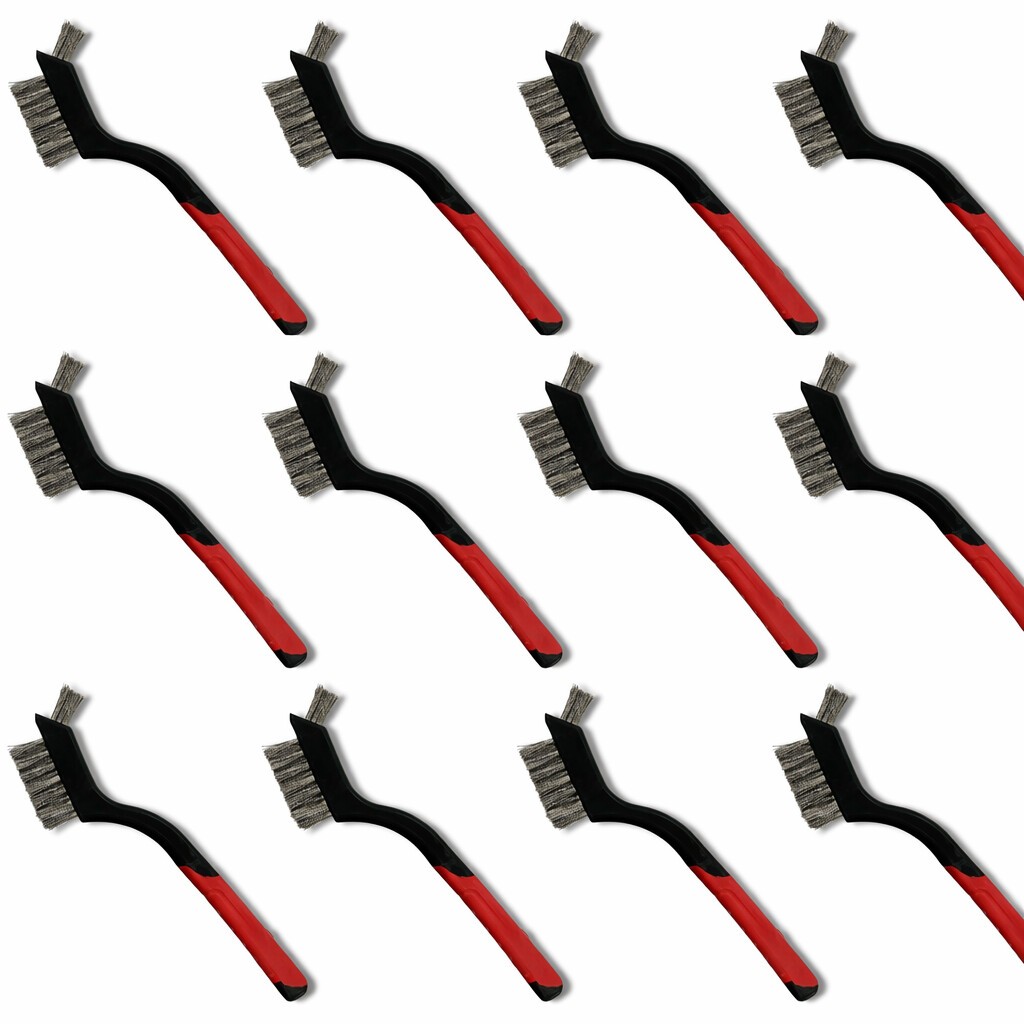 12 x Torque Stainless Steel Wire Brush Set – Wire Bristles for Rust Removal