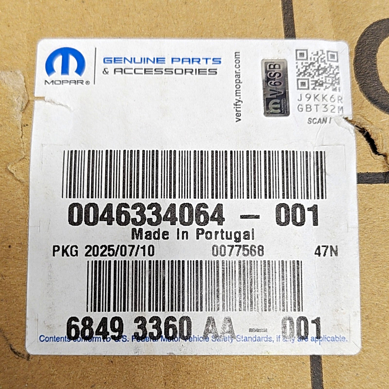 Genuine Mopar Low Pressure Egr Cooler 68493360AA Genuine Mopar Low Pressure Egr Cooler 68493360AA