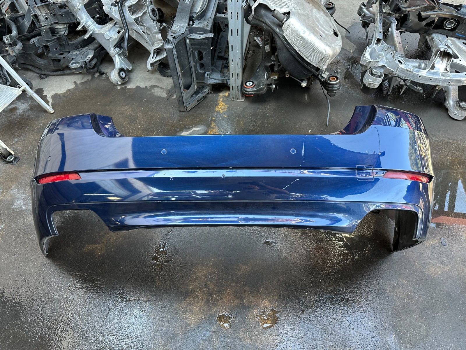 11-13 BMW 550i F10 REAR BUMPER COVER Blue A76 OEM