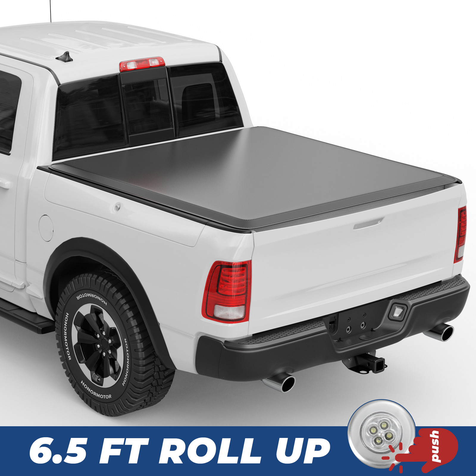 6.5FT/6.6FT Roll-up Truck Bed Cover for 88-07 Chevy Silverado GMC Sierra 79.2IN