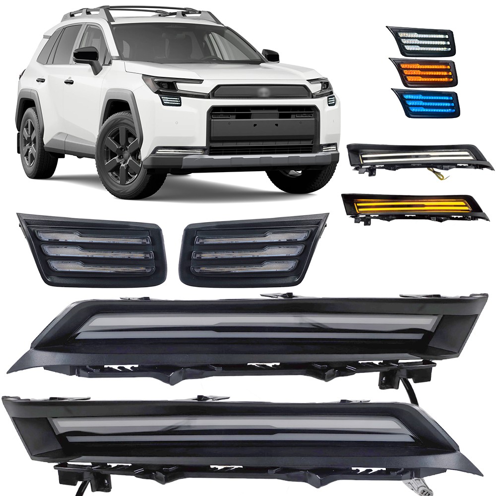 Fit for 2026 2027 Toyota RAV4 Woodland LED Upper Vent + Lower Lip DRL Lights