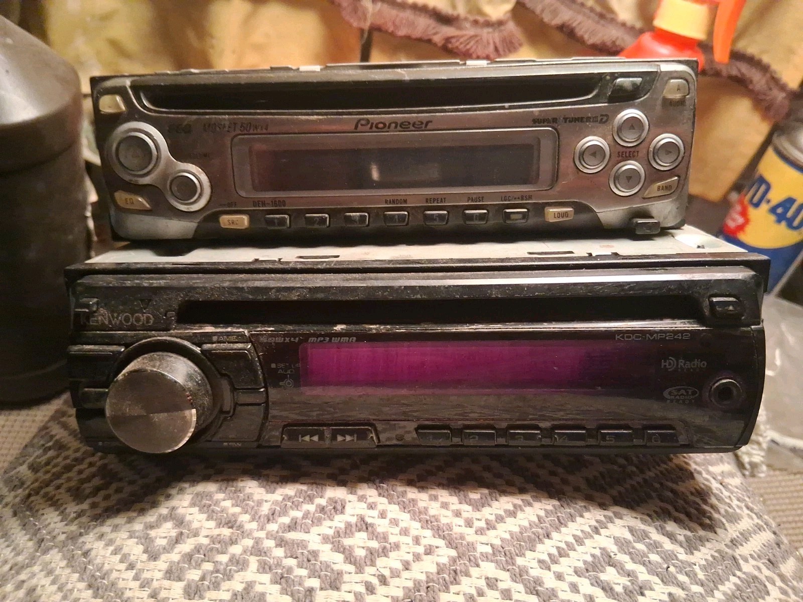 Lot Of 2 VTG Car Stereos Kenwood ,Pioneer Rares Estate Box Find Lot Of 2 VTG Car Stereos Kenwood ,Pioneer Rares Estate Box Find