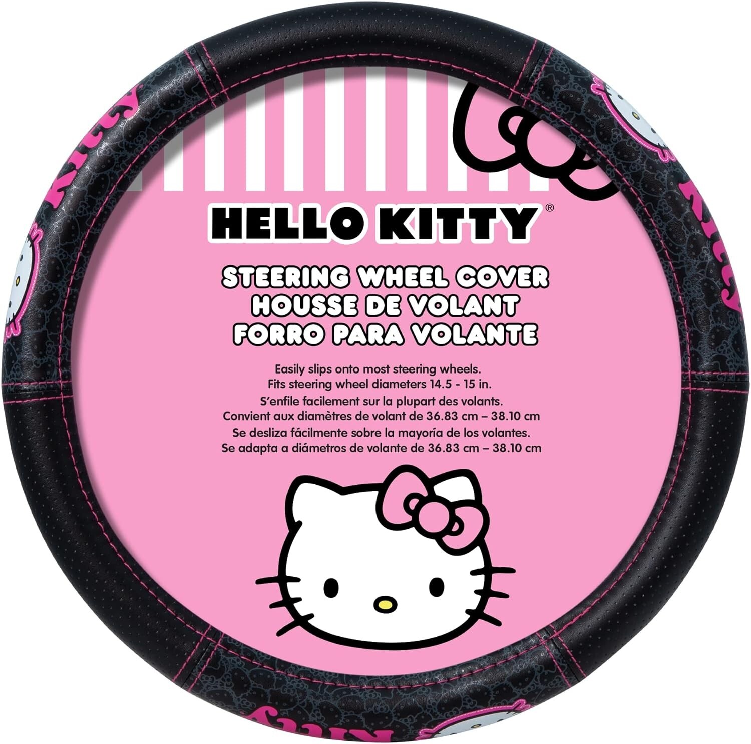 New Sanrio Hello Kitty Collage Car Truck Suv Universal Fit Steering Wheel Cover