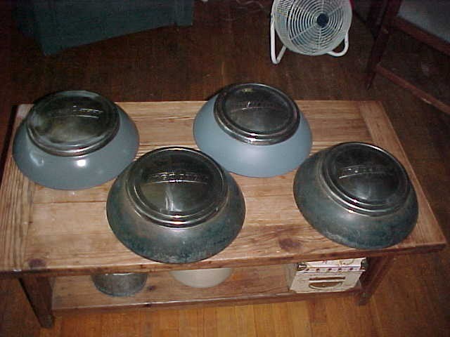 Mercury 1939 Merc 8 Dog Dish Bowl Hubcaps SET 12.5
