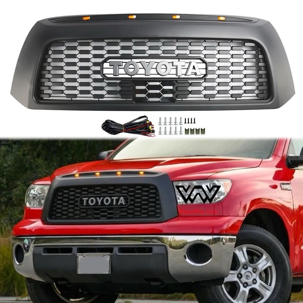 Tundra 2007 2008 2009 Grill With amber Lights And Letters Tundra 2007 2008 2009 Grill With amber Lights And Letters