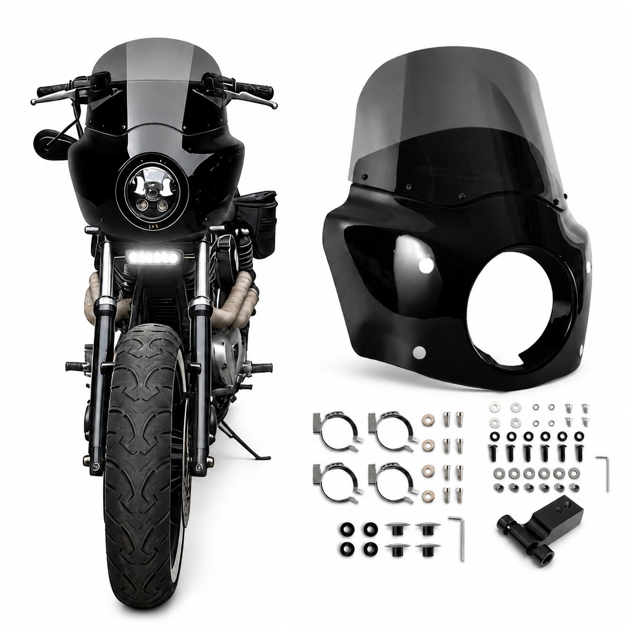 Front Fairing W/11'' Windshield For Harley Softail Street Bob FXBB FXBBS 2018-up