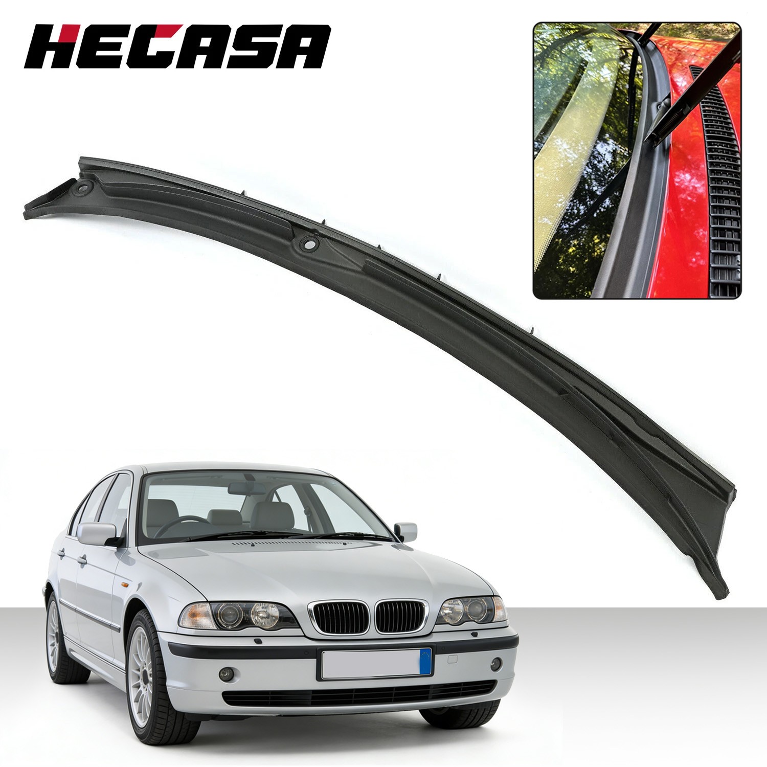 HECASA  Windshield Window Wiper Cowl Fits 97-06 BMW M3 E46 323i 328i