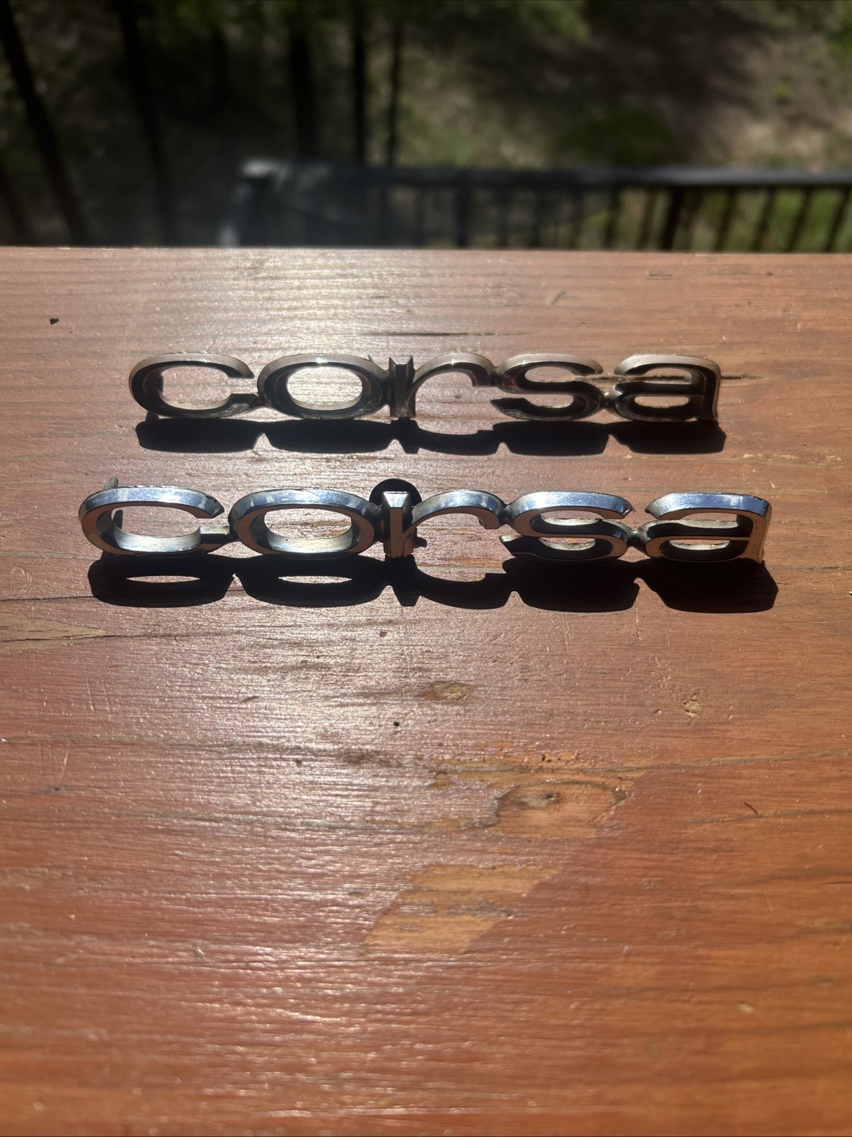 1965-1966 Chevy Corvair Corsa Emblems Pair Original 1965-1966 Chevy Corvair Corsa Emblems Pair Original