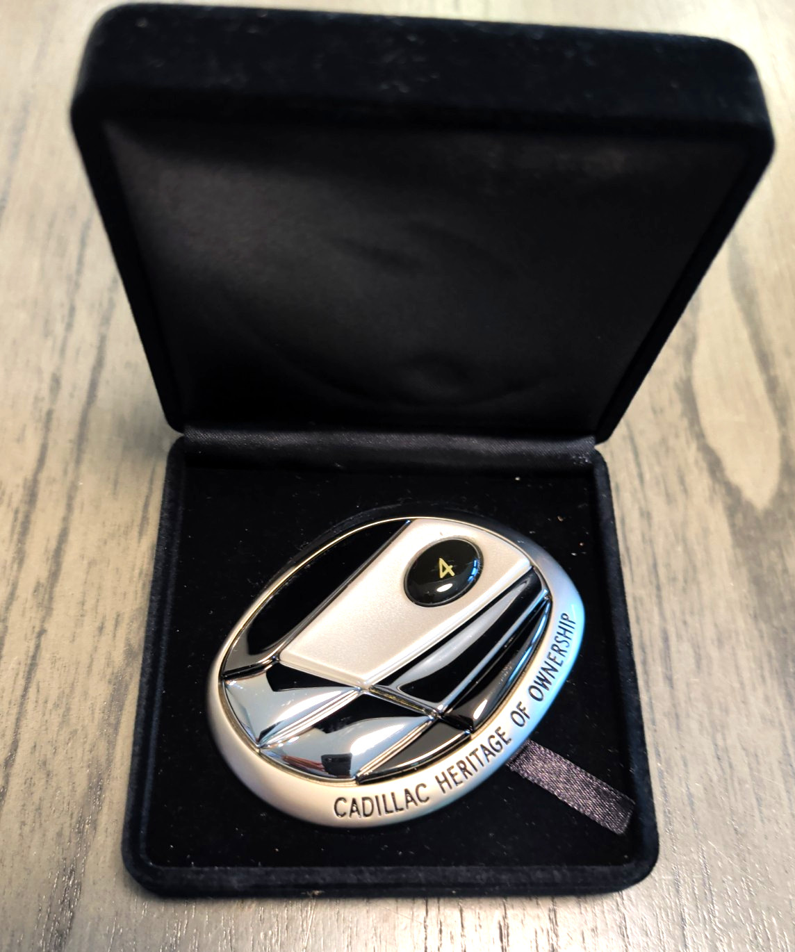 Vintage Cadillac Heritage Of Ownership Grille 4th Car Medallion/Badge with Case