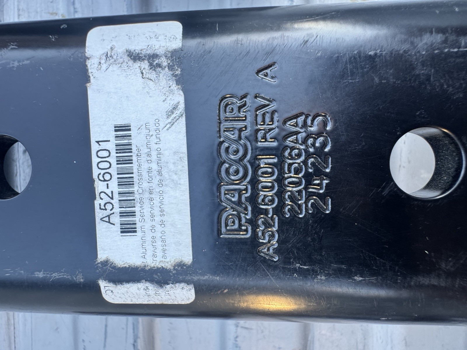 A52-6001 Genuine Paccar Insert Crossmember A52-6001 Genuine Paccar Insert Crossmember