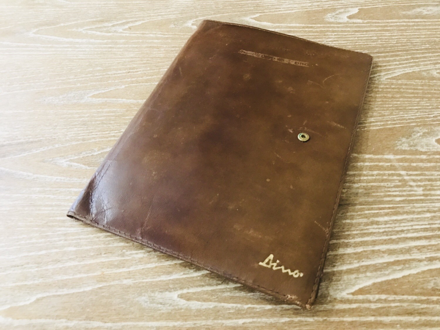 oEm FERRARI DINO OWNERS MANUAL CASE LEATHER COVER 246 GT 69-74 DOC HOLDER WALLET