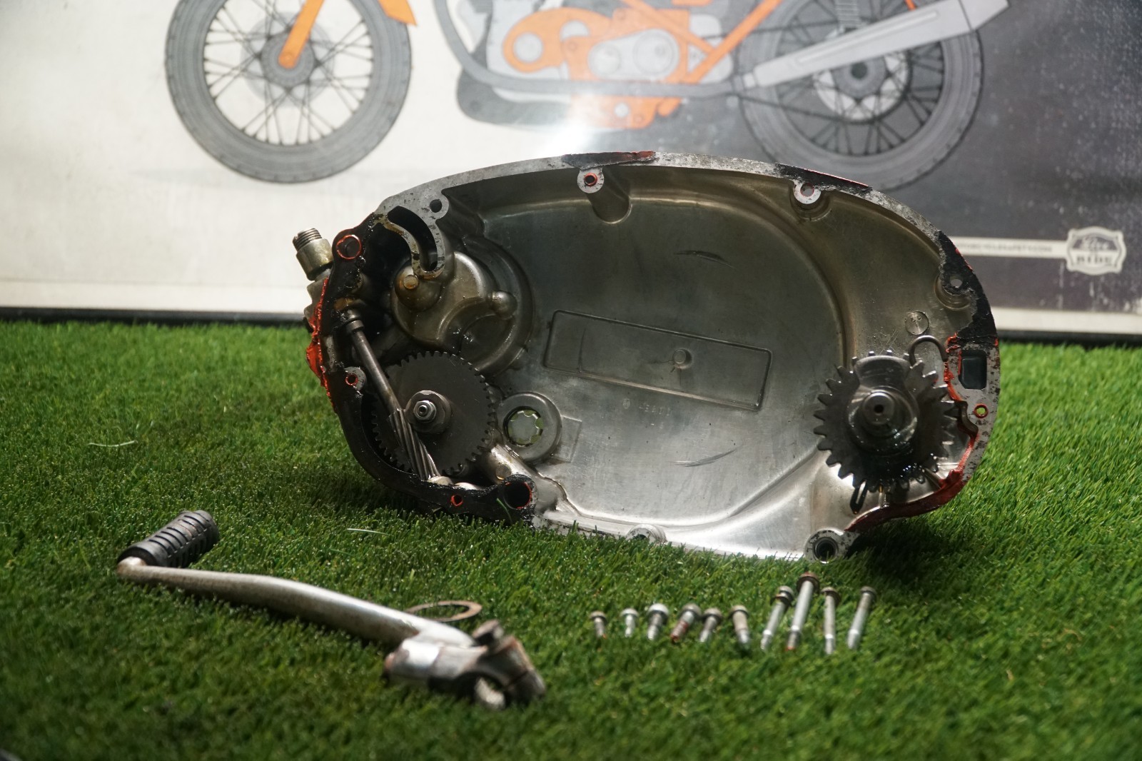 1970-1983 Yamaha XS650 / XS650S Heritage Special Clutch Cover Kick Starter Gear