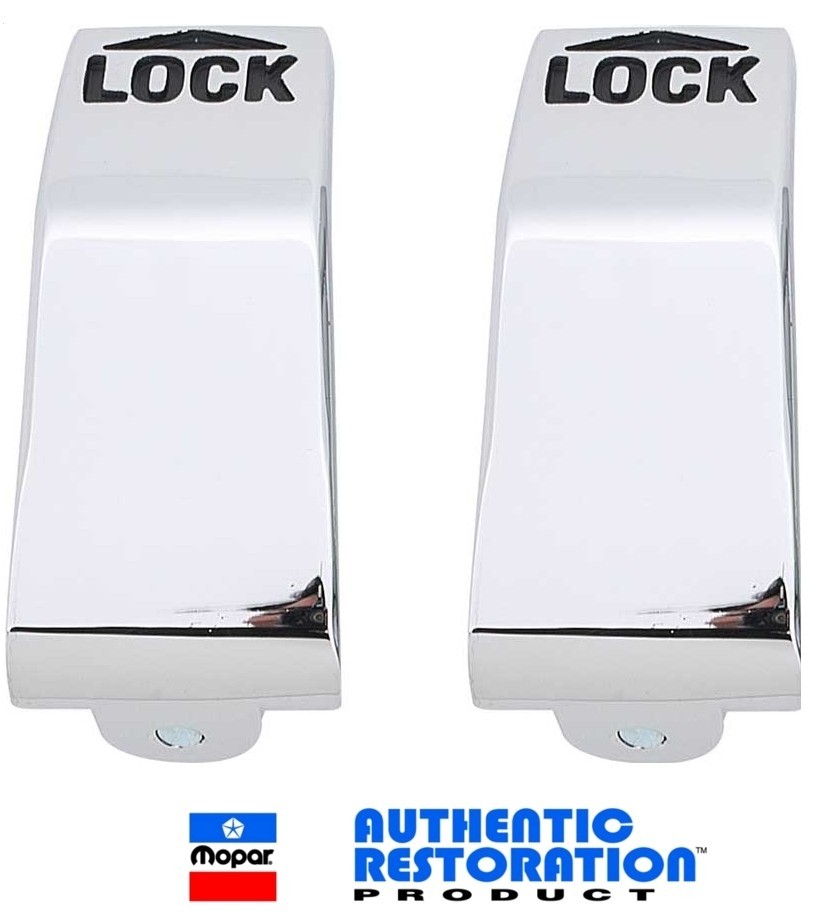 Fits 70-74 Cuda/Challenger Chrome Inner Interior Door Lock Levers Handles E-Body