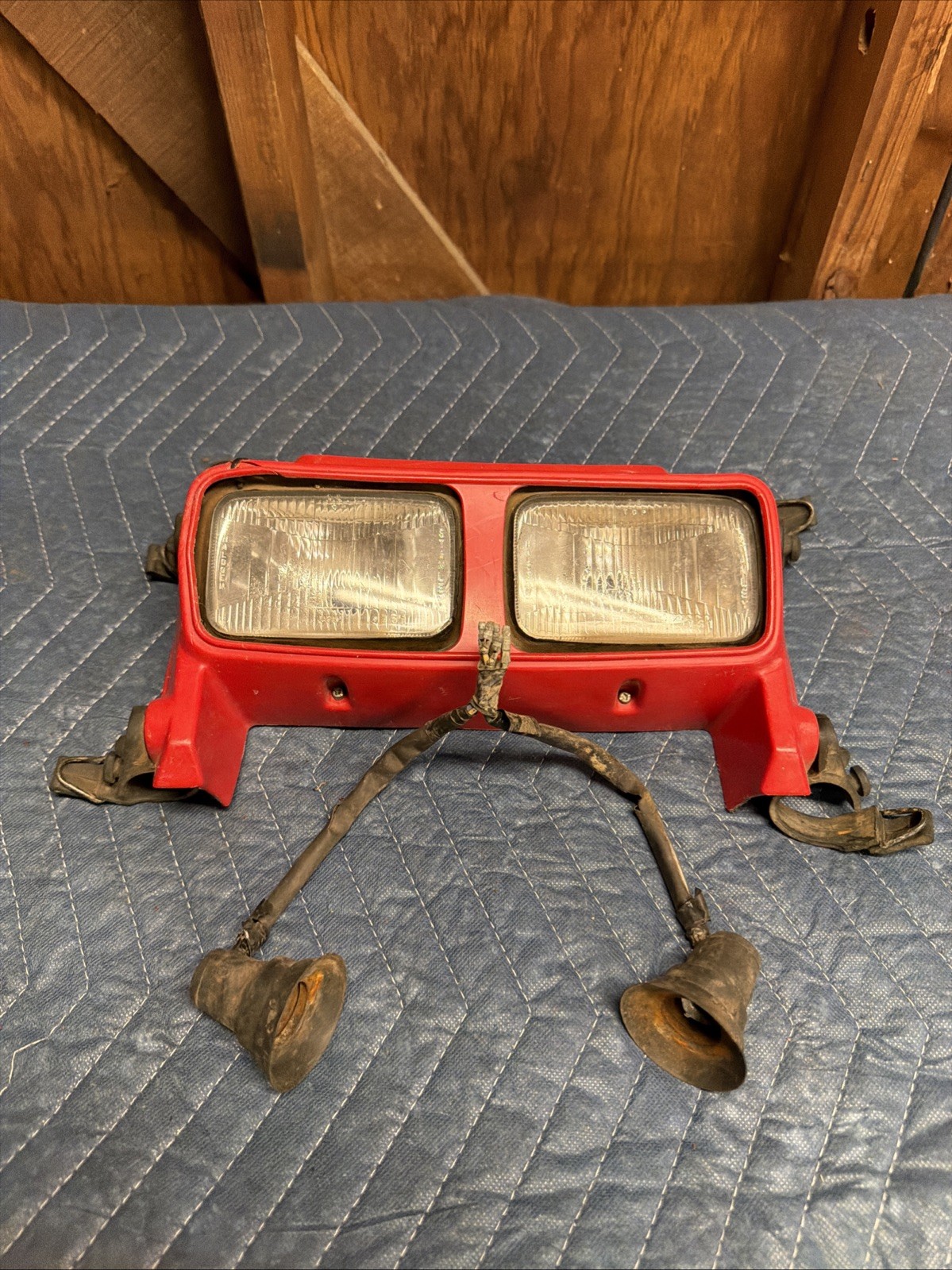 1985-1986 Honda Atc350x Front Face Mask With Light Lenses And Sockets
