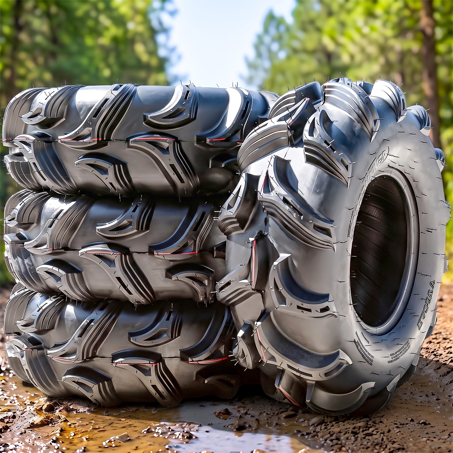 4 Forerunner Vulcan 28x9.00-12 28x9-12 28x9x12 52F 6 Ply M/T Mud ATV UTV Tires 4 Forerunner Vulcan 28x9.00-12 28x9-12 28x9x12 52F 6 Ply M/T Mud ATV UTV Tires