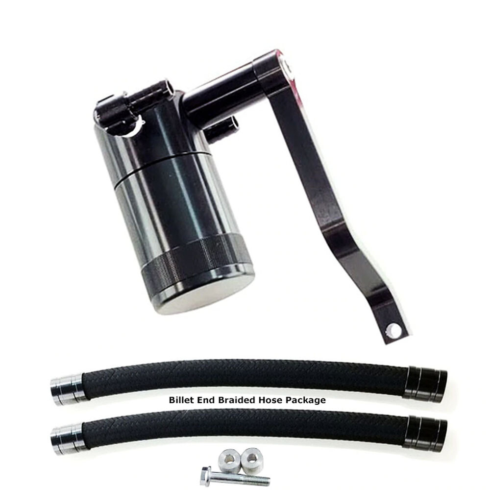 UPR 11-23 Billet Catch Can fits 5.7 6.4 HEMI Technology Continental Braided Hose
