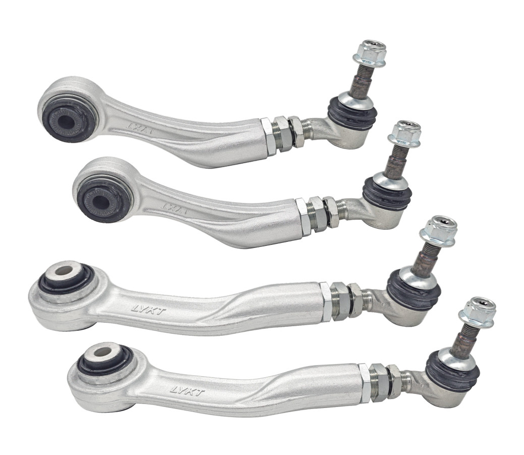 LYKT 4pcs Rear Adjustable Camber & Toe Control Arm Kit for BMW 13-16 M5、12-18 M6