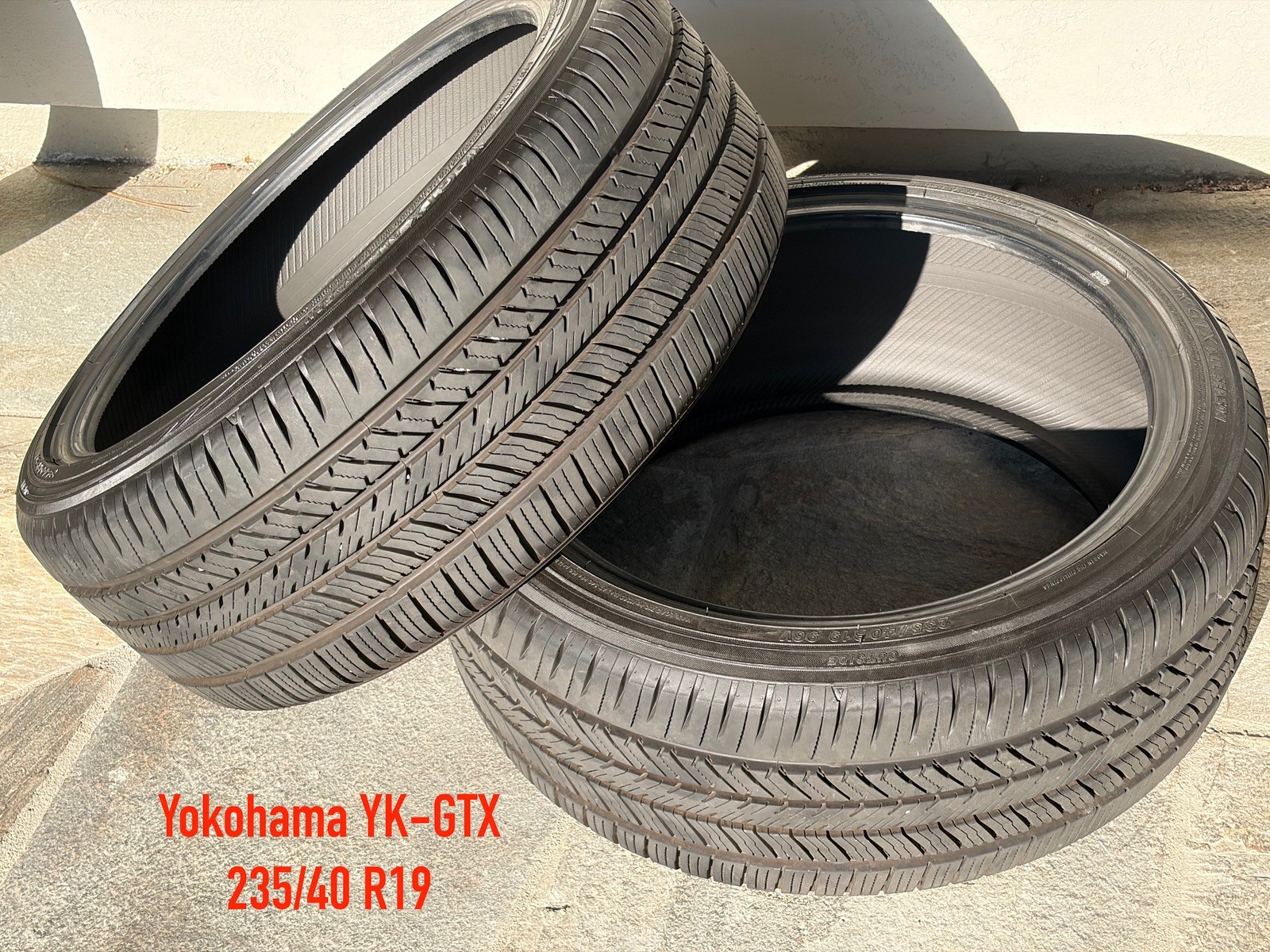 Two (2) Yokohama YK-GTX All Season Tires 235/40 R19 - Like New