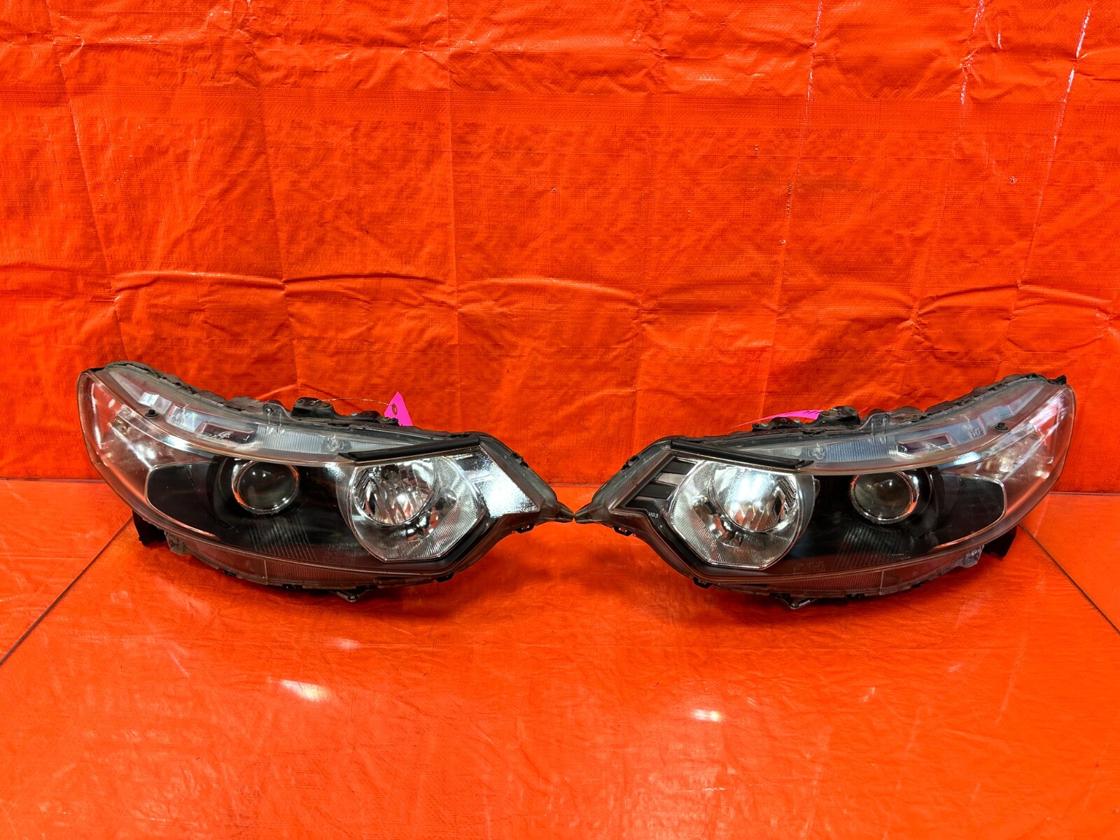 09-14 ACURA TSX - JDM MODEL BLACK HOUGING HEADLIGHT HEADLAMPS - W/ BALLASTS OEM