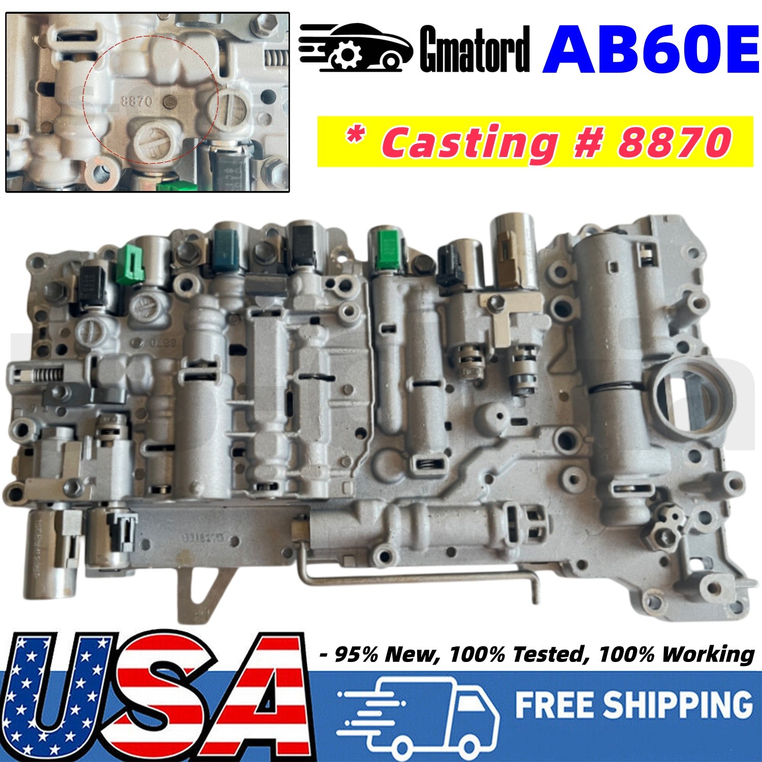AB60E Transmission Valve Body For Toyota Sequoia Tundra 2007-2012 Casting # 8870