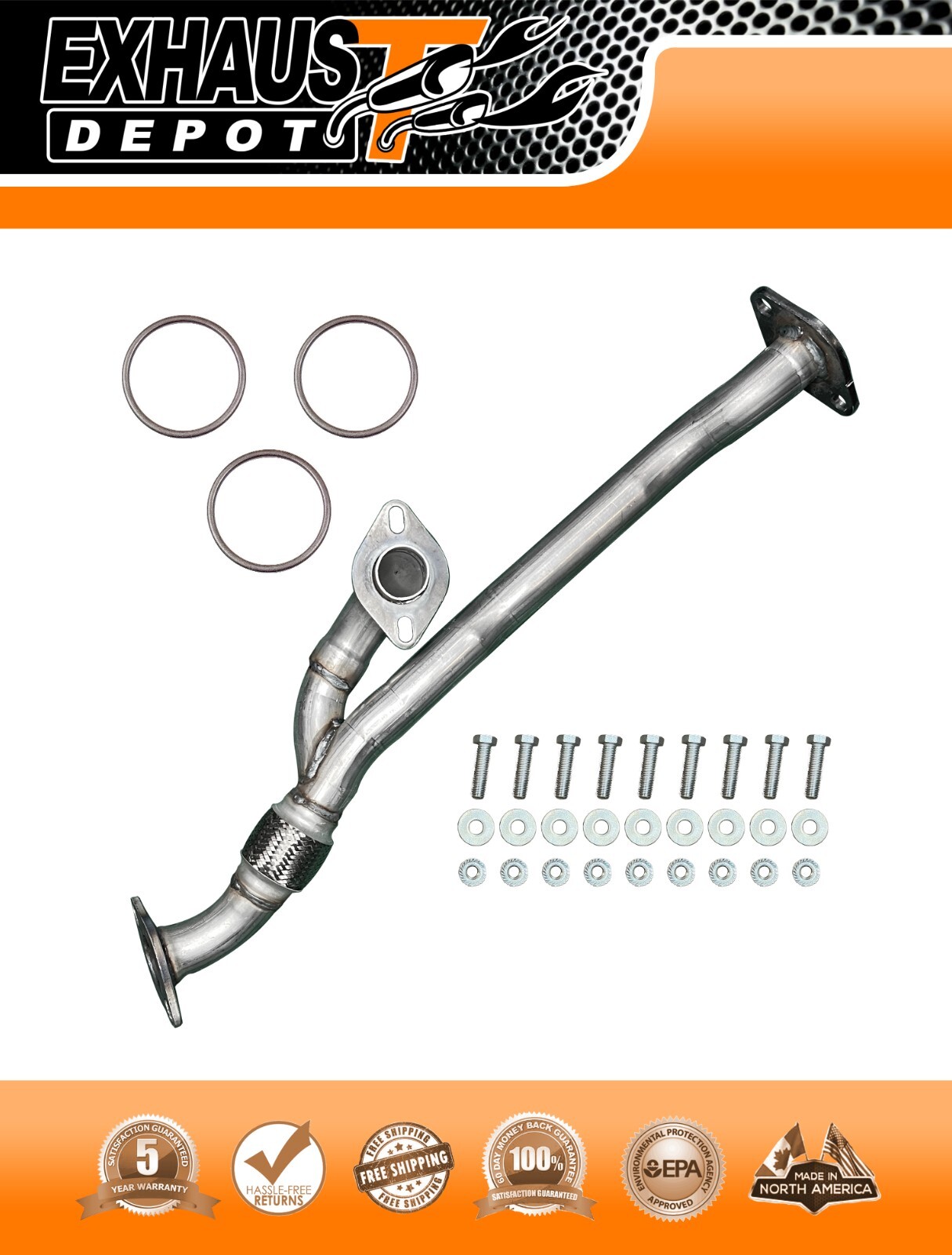 2006 2007 2008 MAZDA 6 3.0L V6 DIRECT-FIT FRONT Y-FLEX PIPE