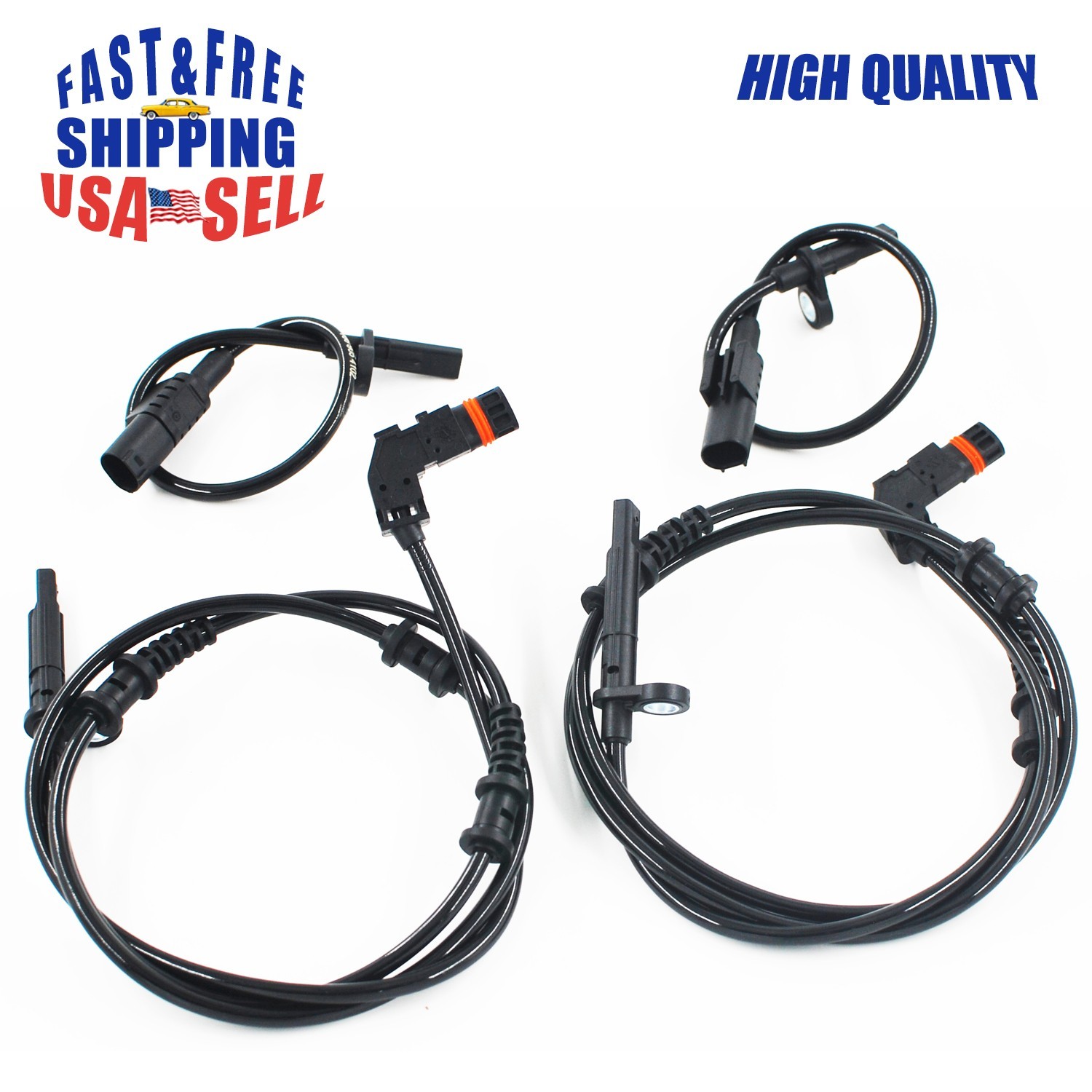 4xABS Wheel Speed Sensor Front & Rear for Mercedes-Benz X166 GL350 W166 ML350