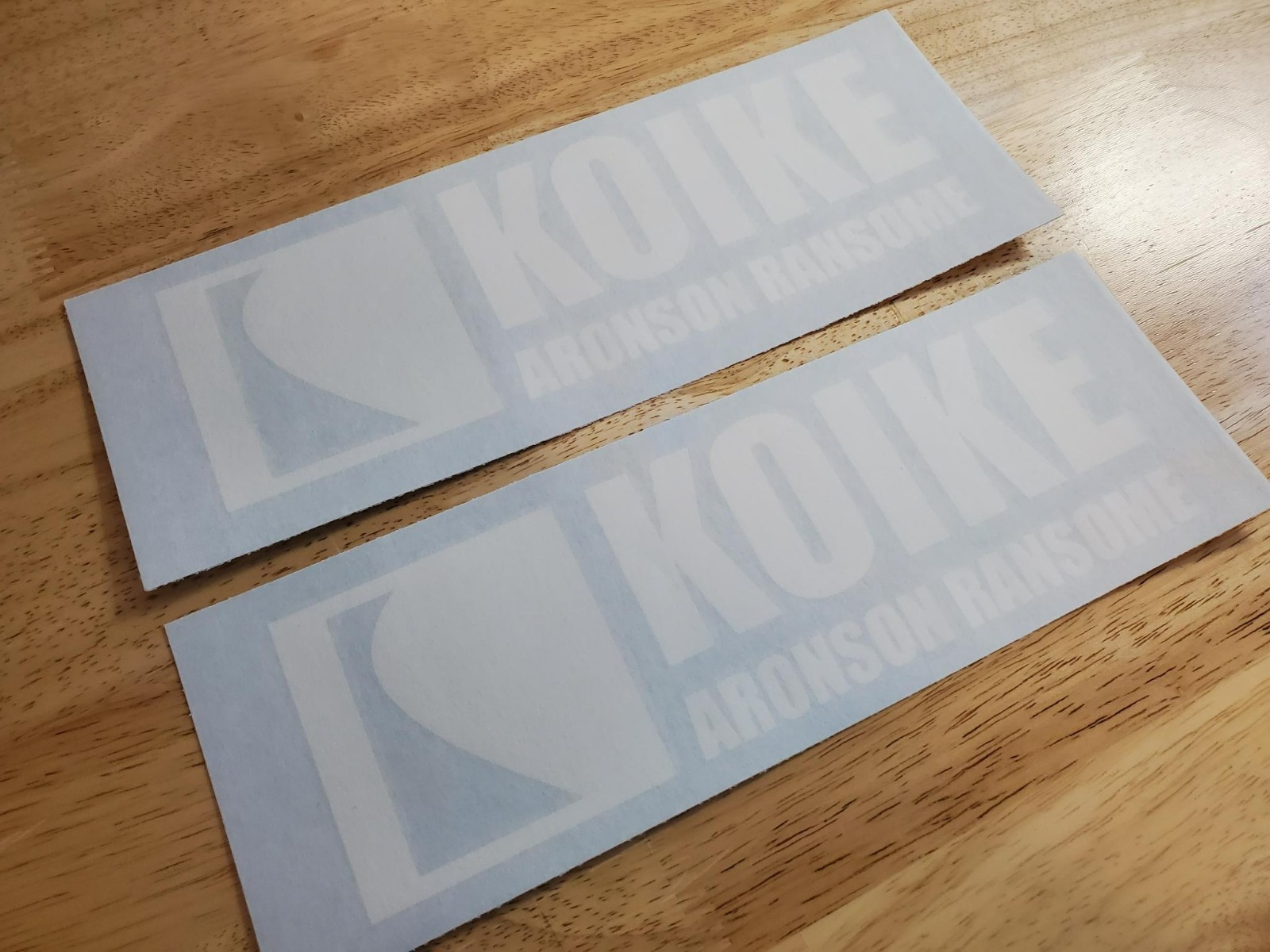 kokie aronson ransome DECALS STICKERS GLOSS white 10\ kokie aronson ransome DECALS STICKERS GLOSS white 10\