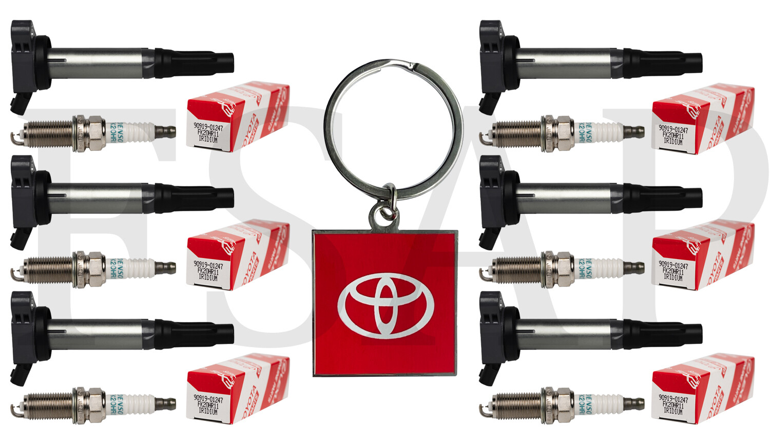 6 Ignition Coil + 6 Genuine Denso Toyota Spark Plug Toyota Avalon Camry 3.5L V6