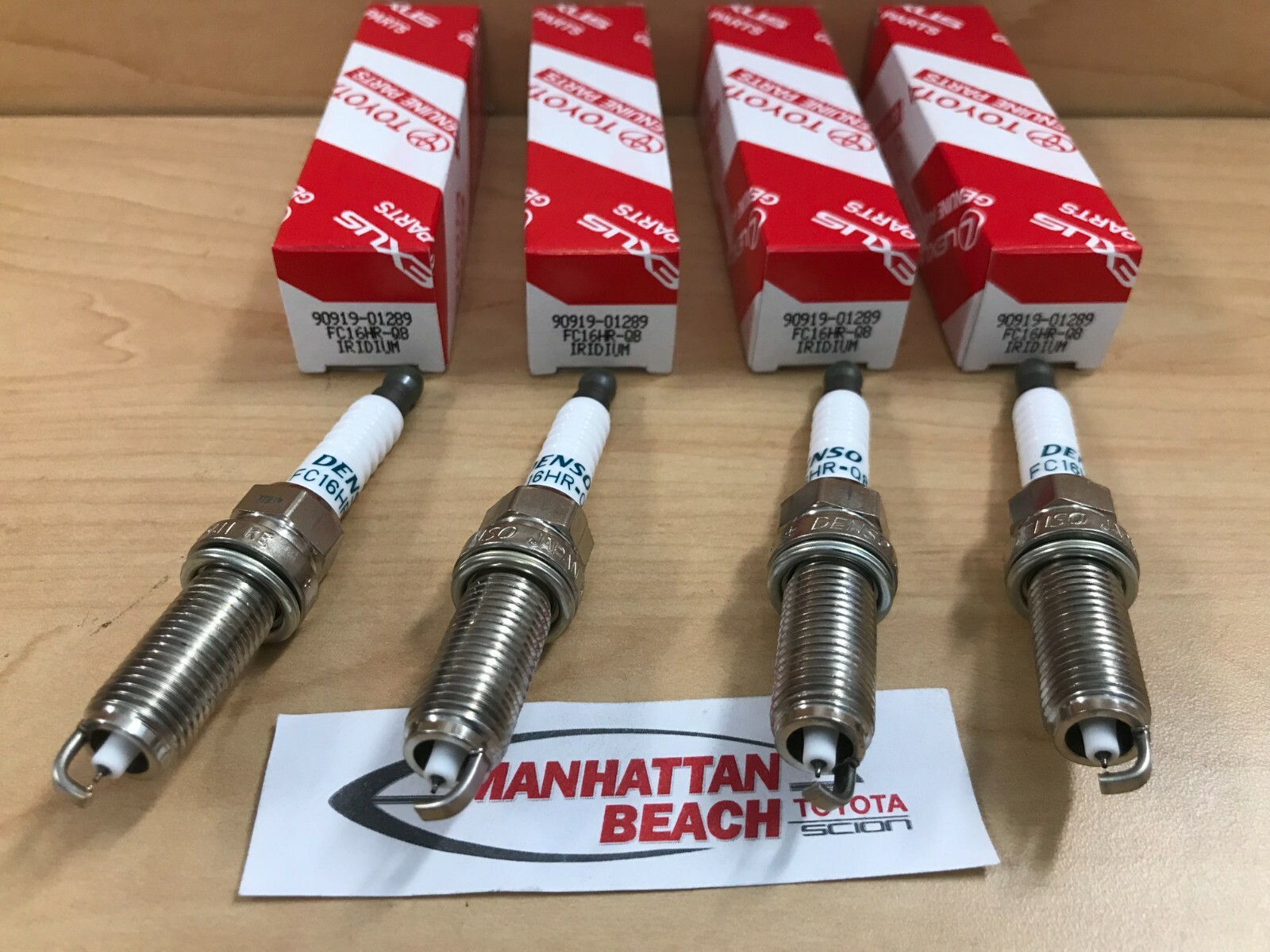 18-25 CAMRY, 19-25 RAV4 2.5L Spark Plugs Set of 4, 90919-01289 IRIDIUM FC16HR-Q8