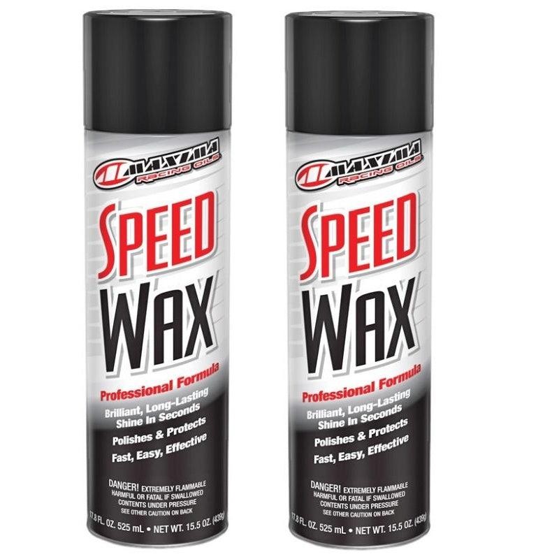 Maxima Racing Oil Speed Wax Aerosol Spray 15.5 oz Shine Detailer 2-Pack