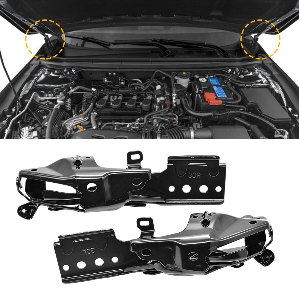 2X Hood Hinge Left & Right Side HO1236159 HO1236160 for Honda Accord 2023-2026