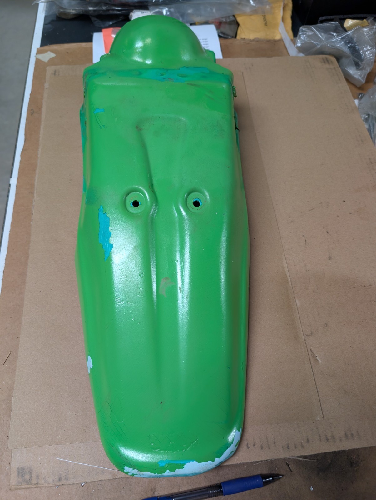 1980-1982 Kawasaki KDX 175 Rear Fender Section OEM Green