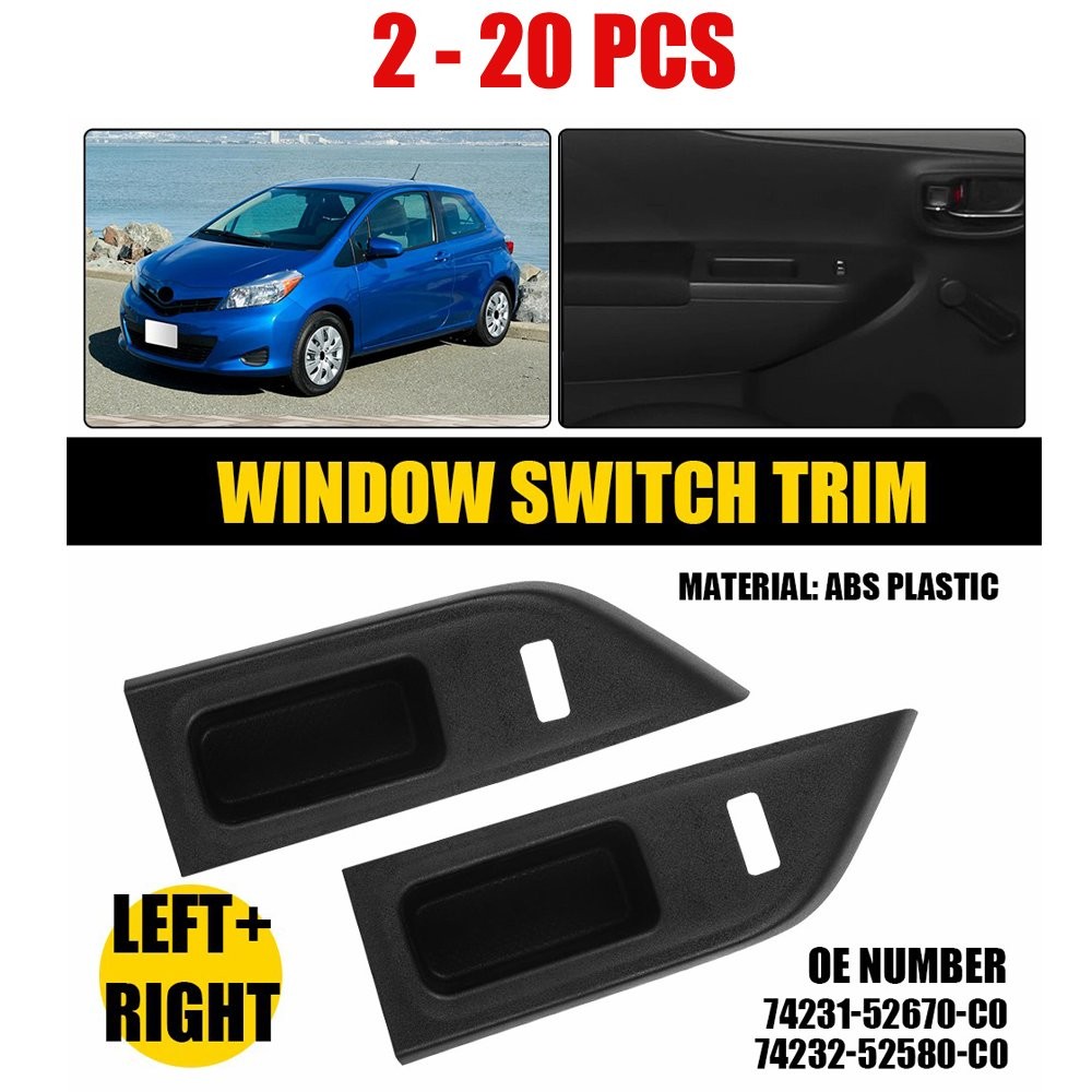 2-20X Window Mirror Switch Panel Cover for Toyota Yaris Hatchback 2drs 2012-2015