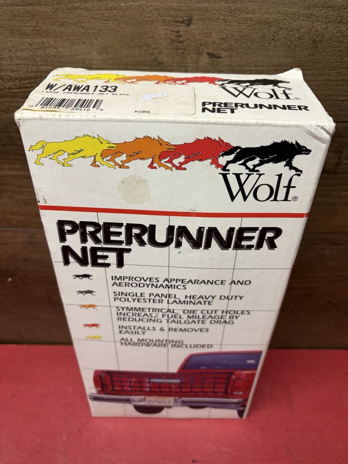 NOS Vtg Wolf Large Prerunner Net Black Utility Cargo W/ Hardware + Instructions NOS Vtg Wolf Large Prerunner Net Black Utility Cargo W/ Hardware + Instructions