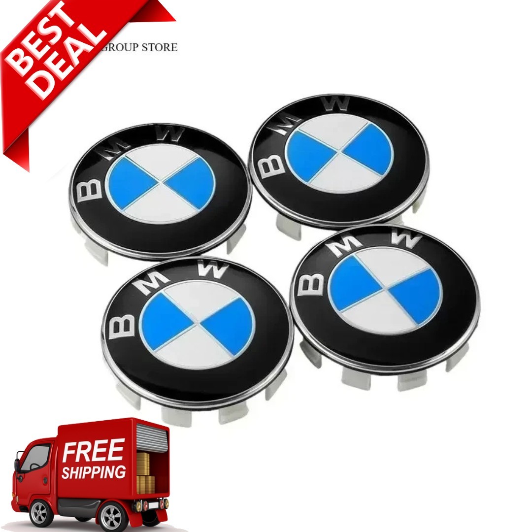 Set of 4PCS Emblem Fit For BMẀ 58mm Wheel Center Hub Caps Logo Badge Rim Hubcaps